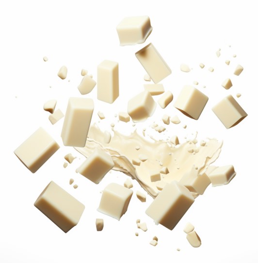 white chocolate pieces