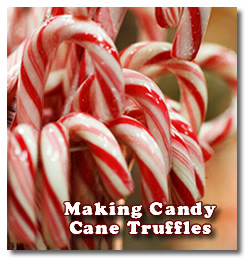 candy cane Christmas truffles